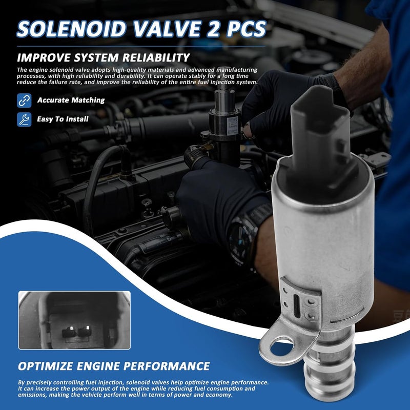 MUNIK 917-243 11368610388 2Pcs Oil Control Valve Solenoid Valve Compatible with BMW 2011-2015 116i 118i 120i For MINI 2007-2016 1.6L COOPER 1.6L ONE 1.6T JCW R55 R60 R58 R57 R61 R59 - Image 2
